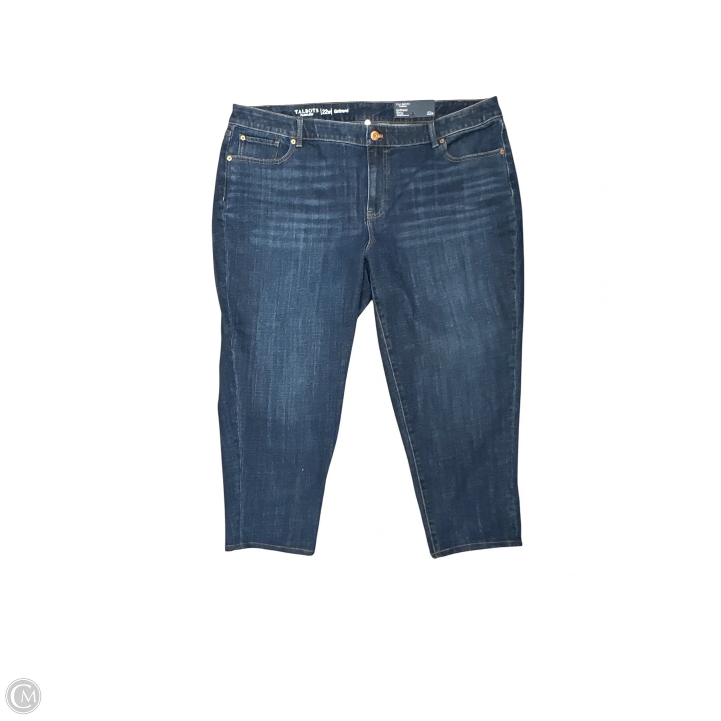 Jeans Straight By Talbots In Blue Denim, Size: 22