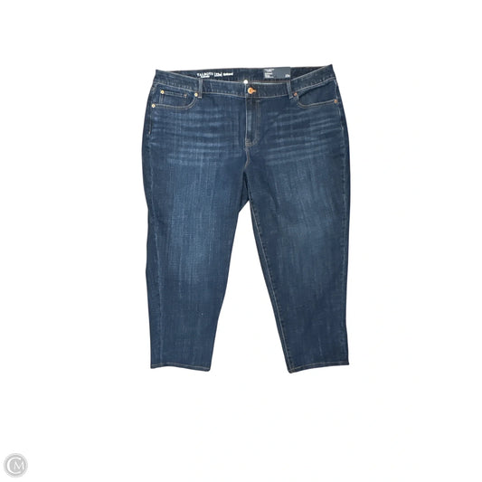Jeans Straight By Talbots In Blue Denim, Size: 22