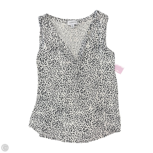 Top Sleeveless By Evereve In Black & White, Size: Xs
