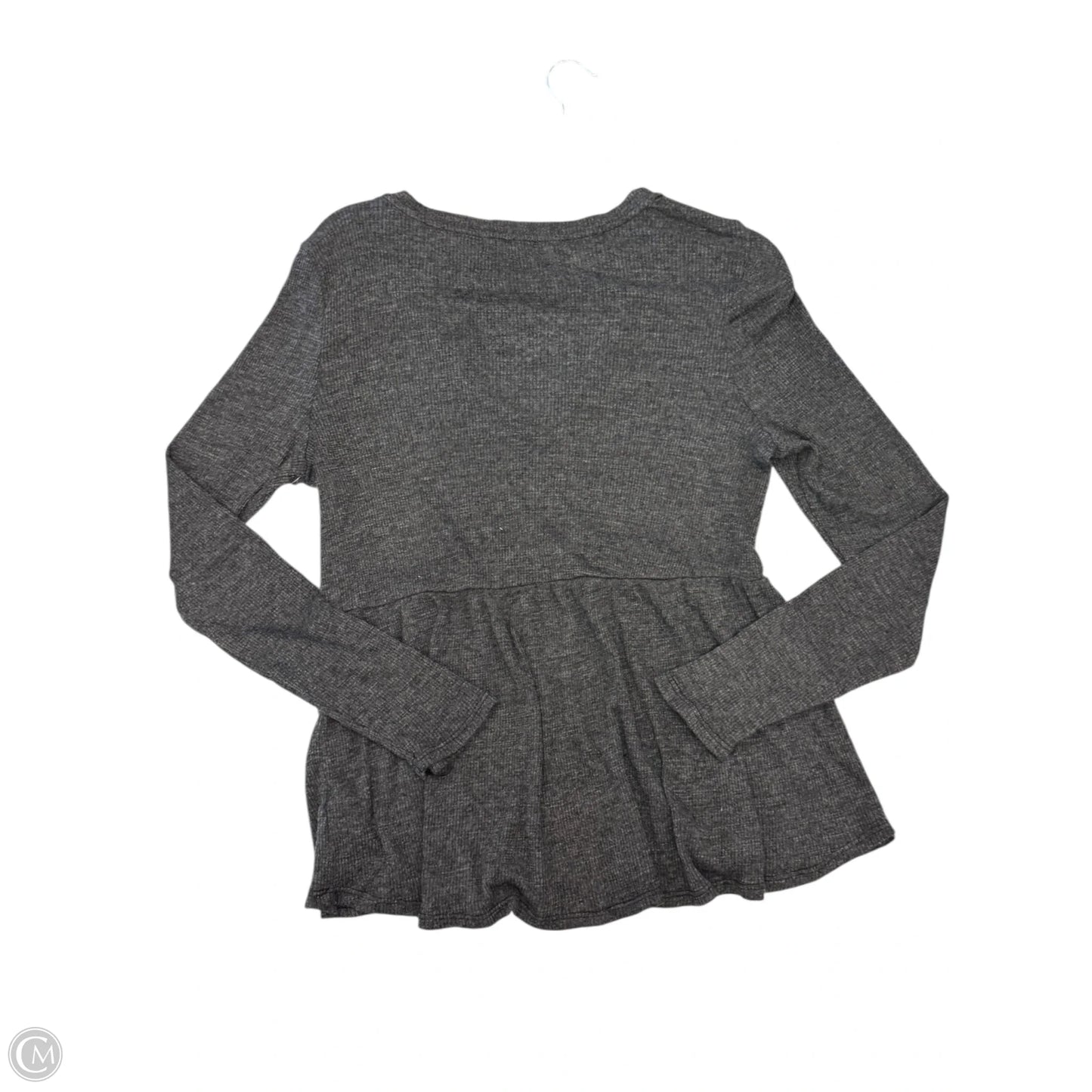 Top Long Sleeve By T.la In Grey, Size: S