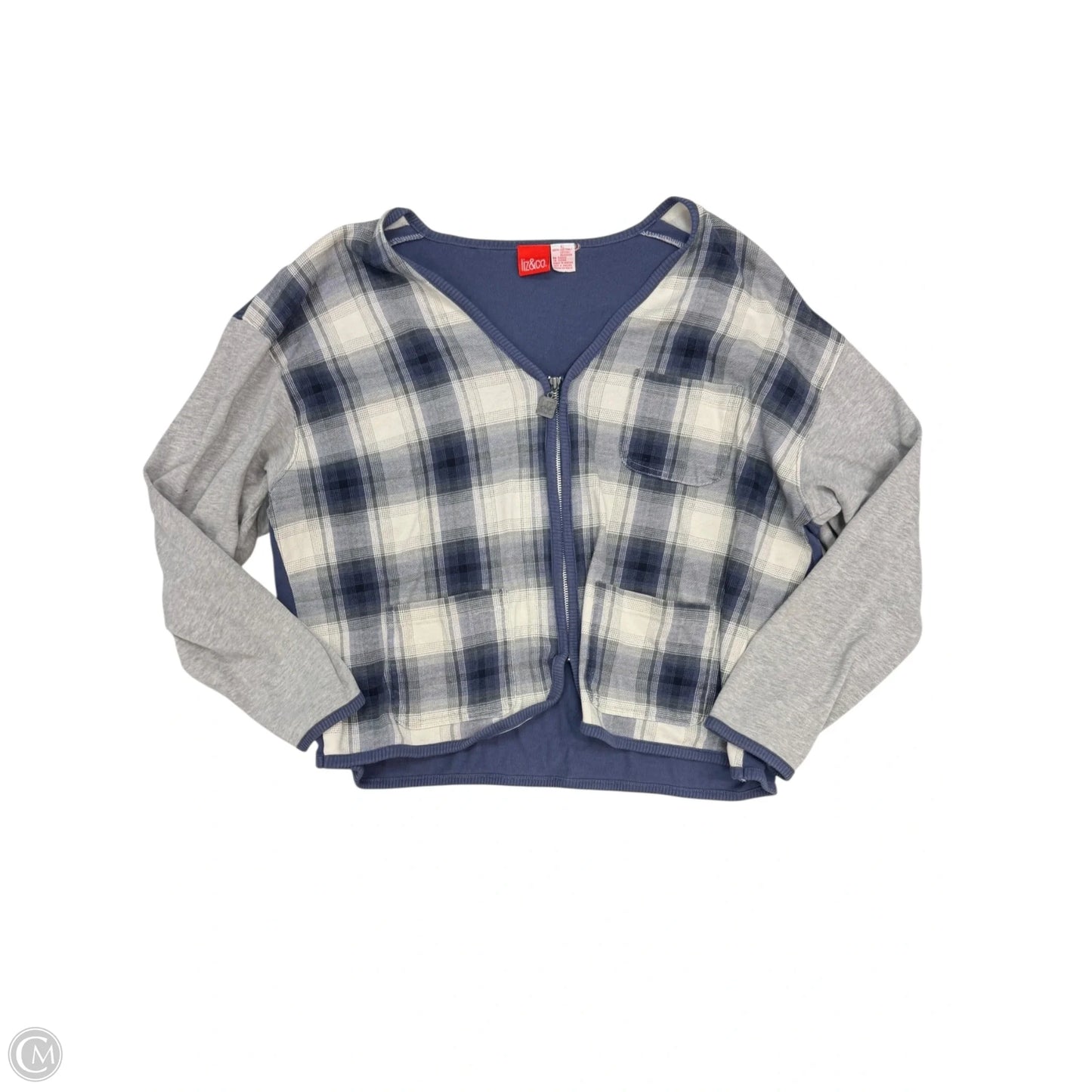 Top Long Sleeve By Liz And Co In Blue, Size: L