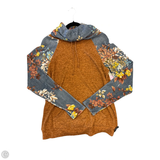 Sweatshirt Collar By Clothes Mentor In Blue & Brown, Size: M