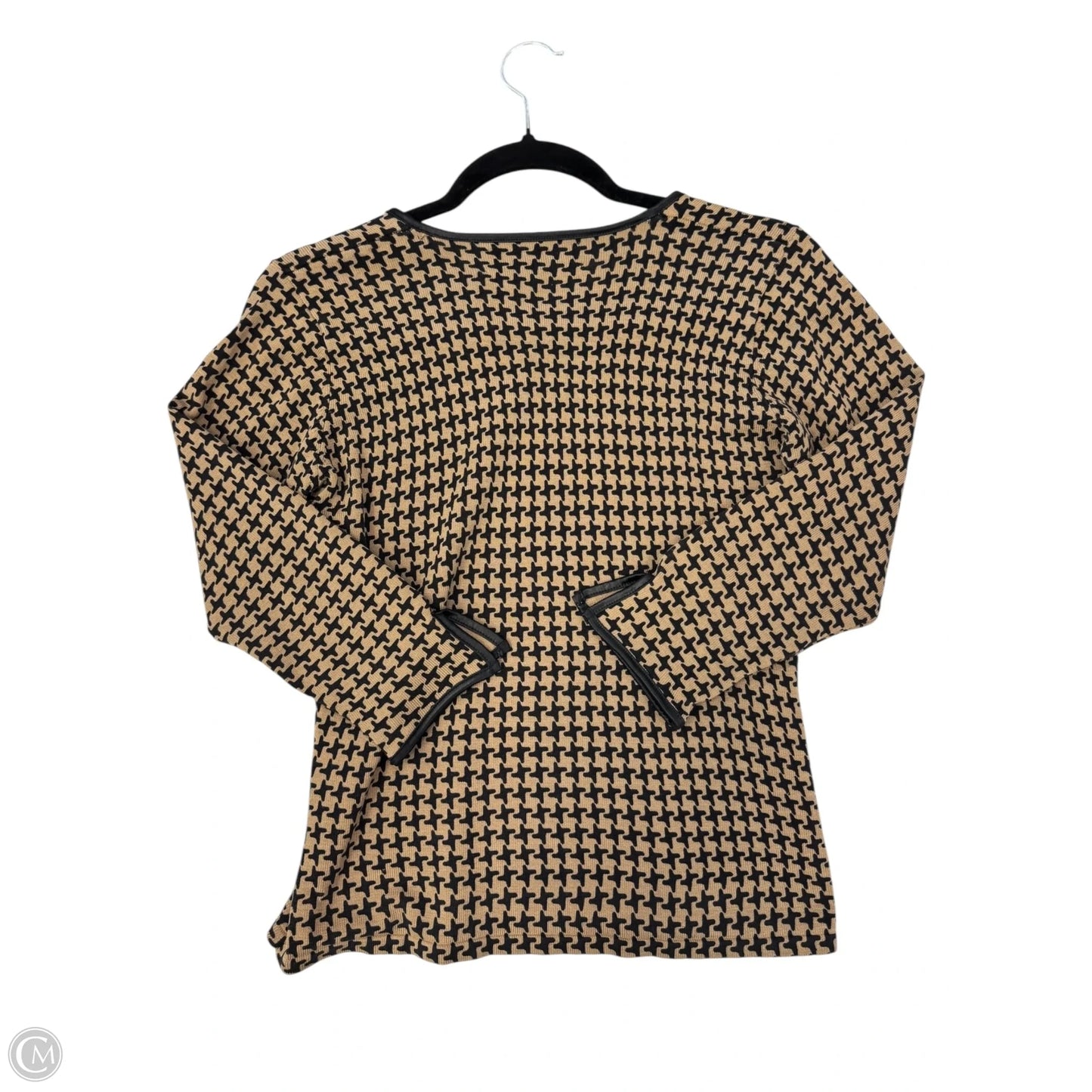 Top 3/4 Sleeve By Joseph A. In Black & Brown, Size: M