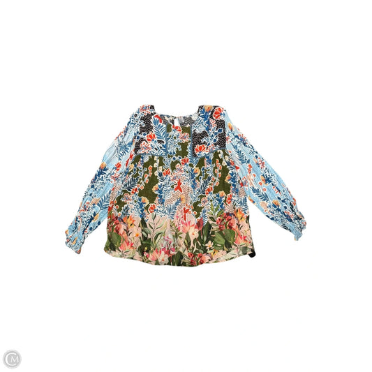 Top Long Sleeve By Bl-nk In Floral Print, Size: 2x