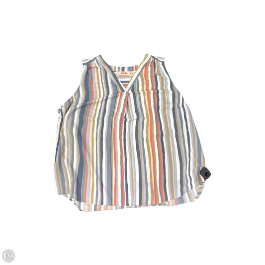 Top Sleeveless By Evri In Striped Pattern, Size: 1x