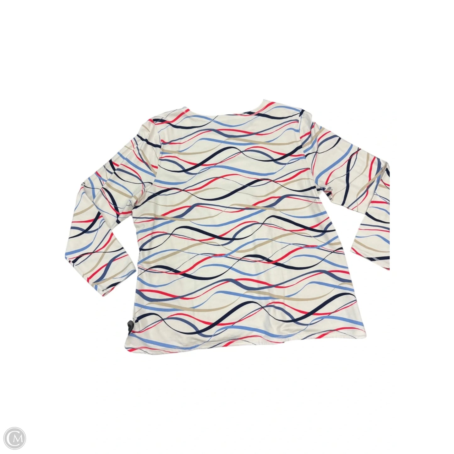 Top Long Sleeve By Talbots In Striped Pattern, Size: 2x