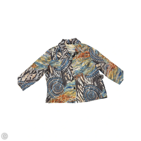 Blouse Long Sleeve By Clothes Mentor In Multi-colored, Size: M