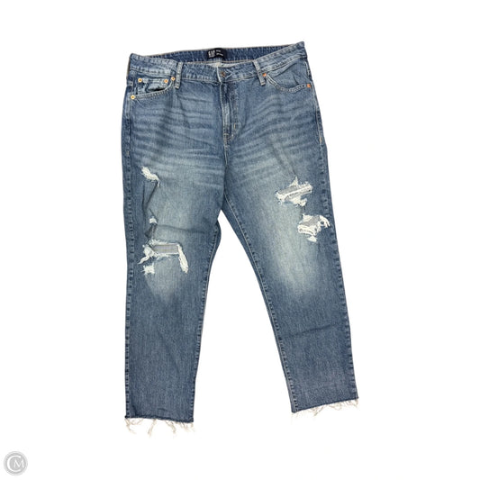 Jeans Boyfriend By Gap In Blue Denim, Size: 16
