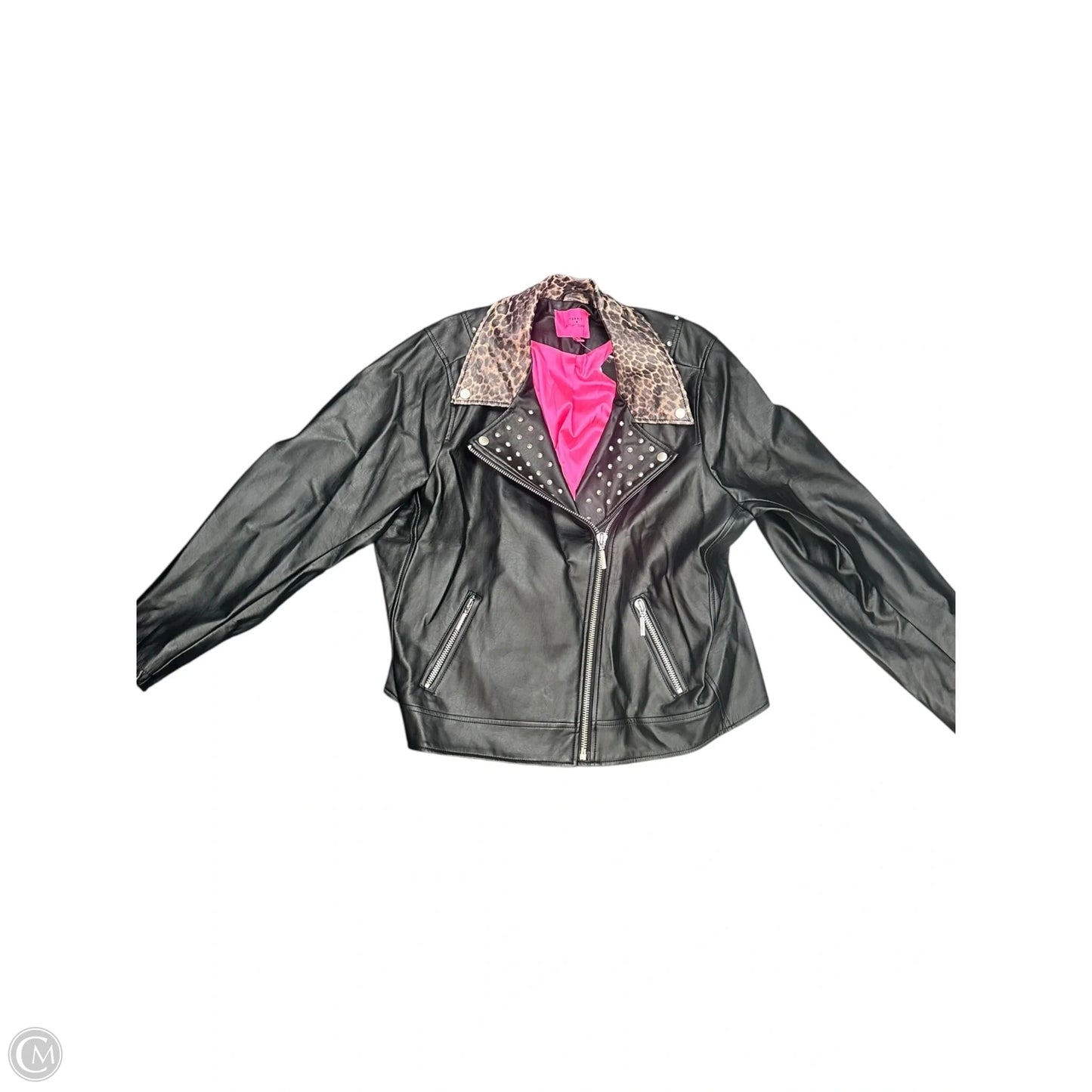 Jacket Leather By Torrid In Leopard Print, Size: 3x