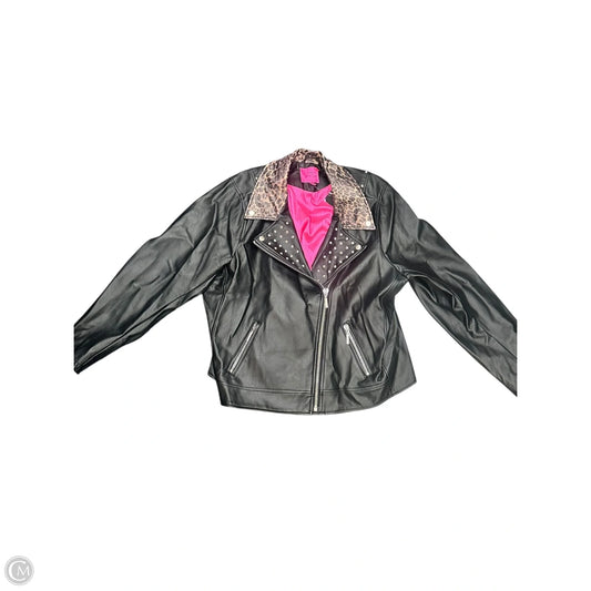 Jacket Leather By Torrid In Leopard Print, Size: 3x
