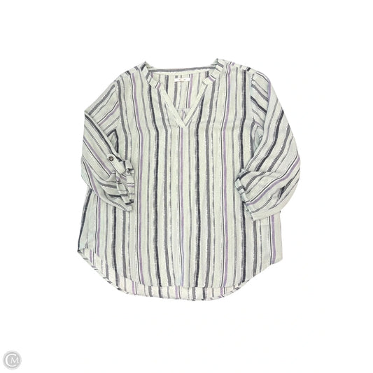 Top 3/4 Sleeve By Maurices In Striped Pattern, Size: L