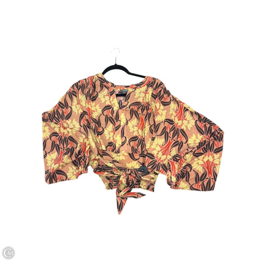 Top Long Sleeve By Haute Hippie In Brown & Green, Size: L
