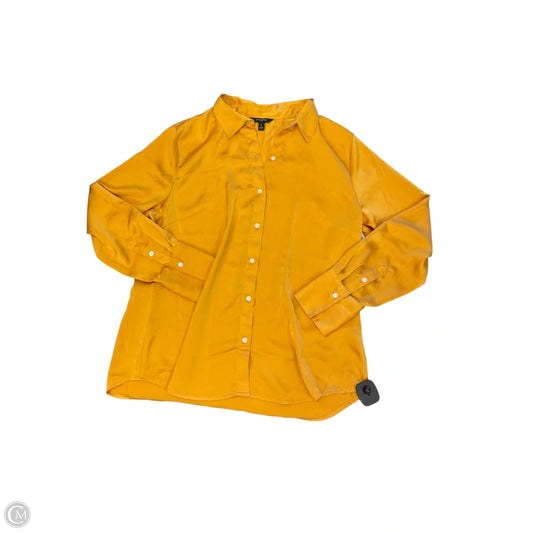 Blouse Long Sleeve By Banana Republic In Yellow, Size: L