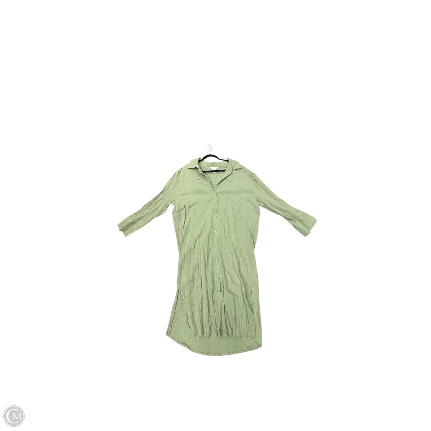Dress Casual Midi By H&m In Green, Size: 18