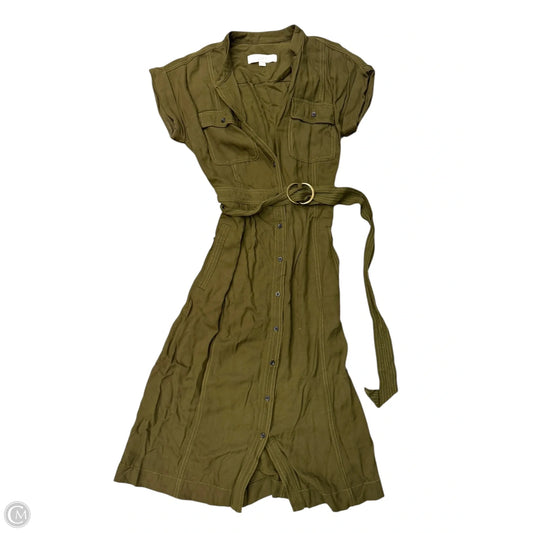 Dress Casual Midi By Loft In Green, Size: 0
