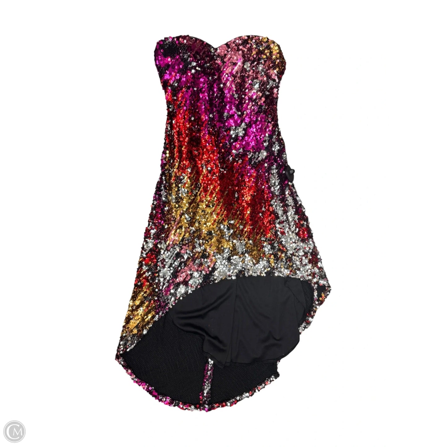 Dress Party Midi By Clothes Mentor In Pink & Silver, Size: 0