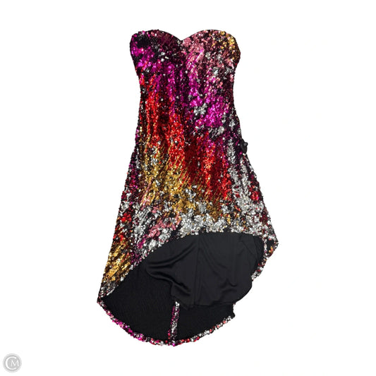 Dress Party Midi By Clothes Mentor In Pink & Silver, Size: 0