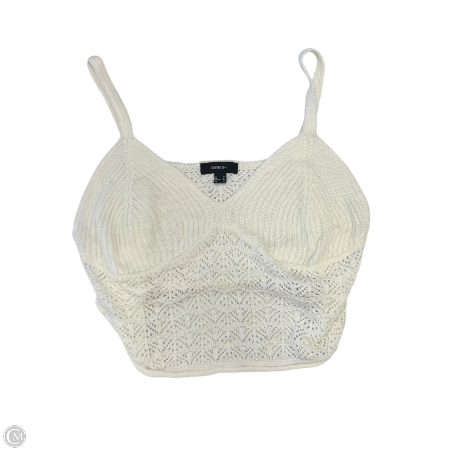 Tank Top By Forever 21 In Cream, Size: 3x