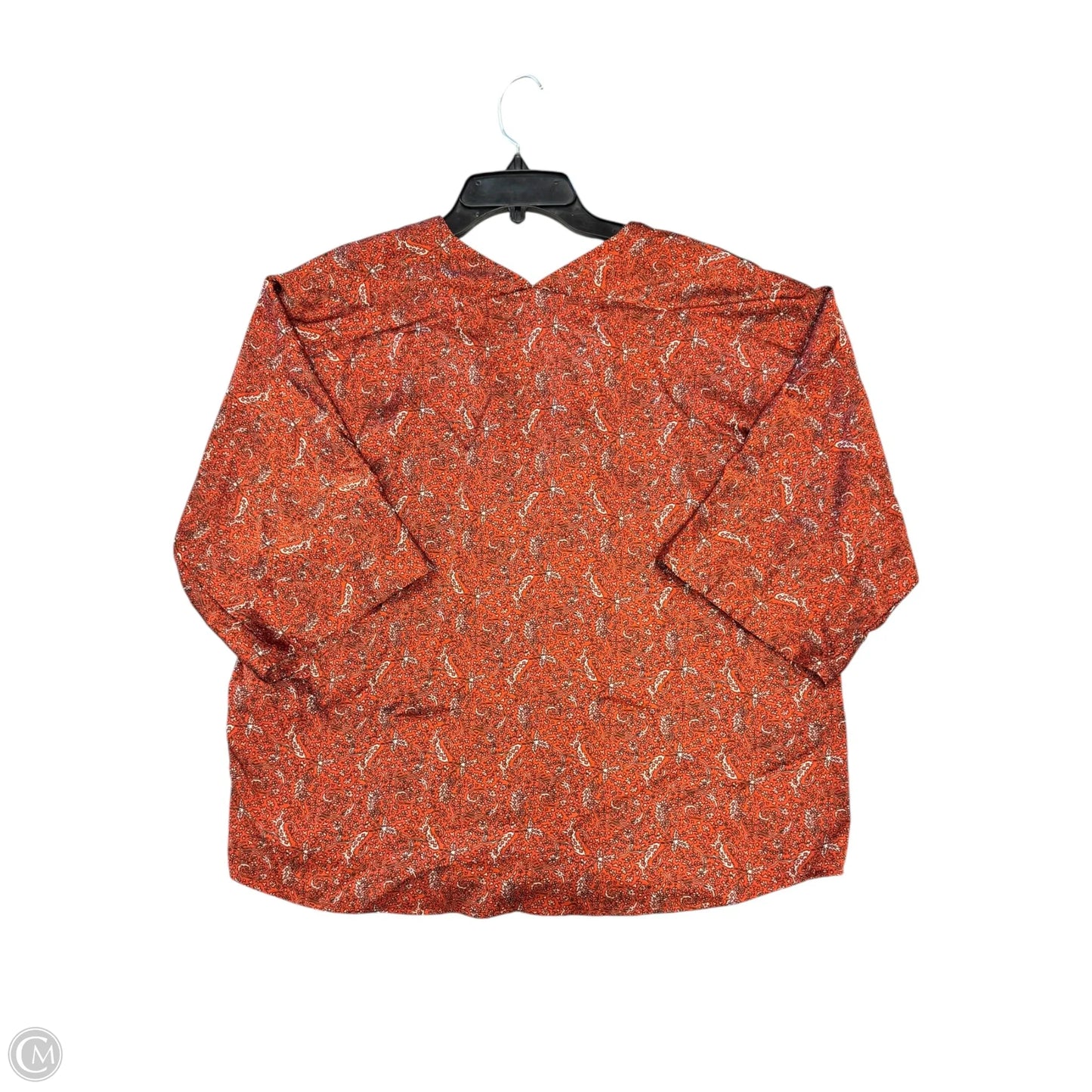 Top 3/4 Sleeve By Banana Republic In Orange, Size: M