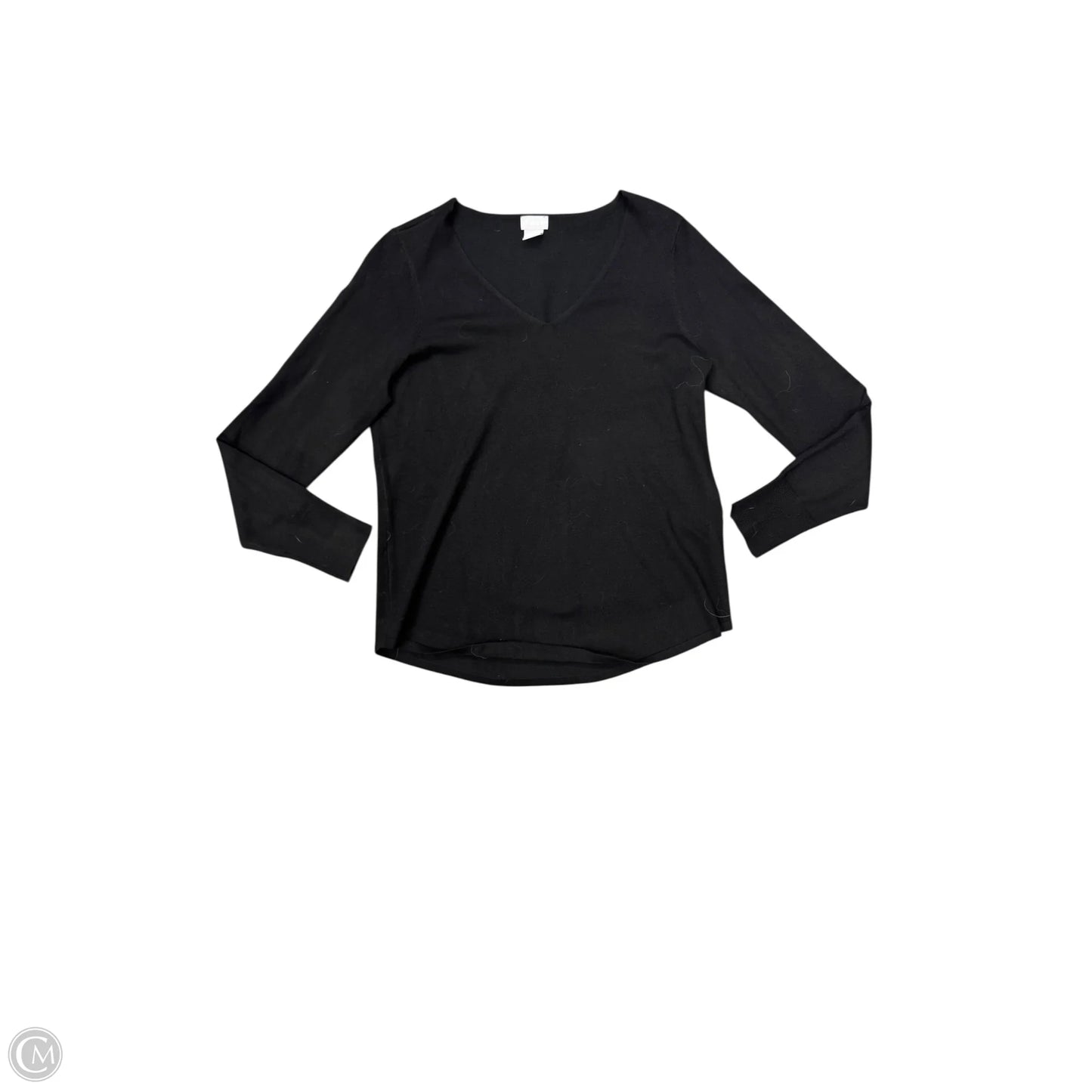 Top Long Sleeve By Chicos In Black, Size: S