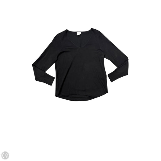 Top Long Sleeve By Chicos In Black, Size: S