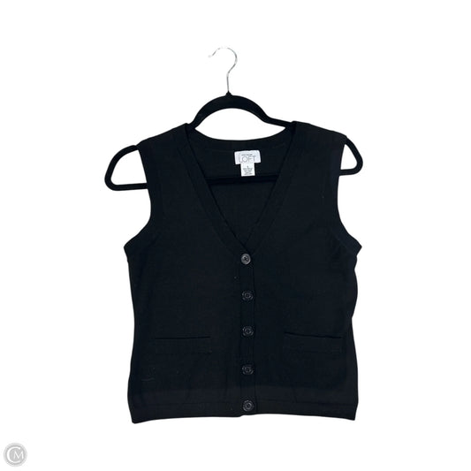 Vest Sweater By Loft In Black, Size: S