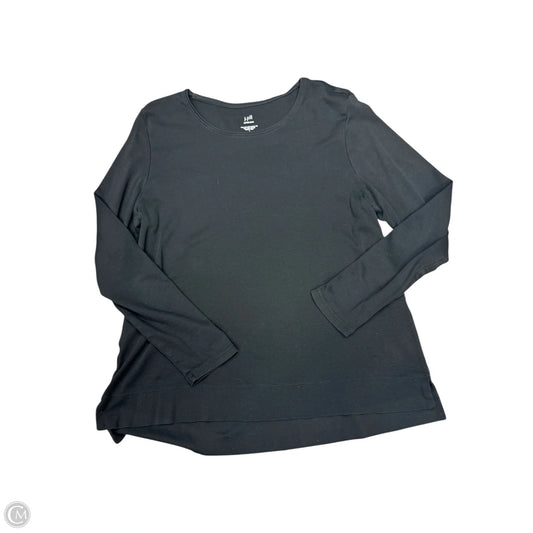 Top Long Sleeve By J. Jill In Black, Size: L