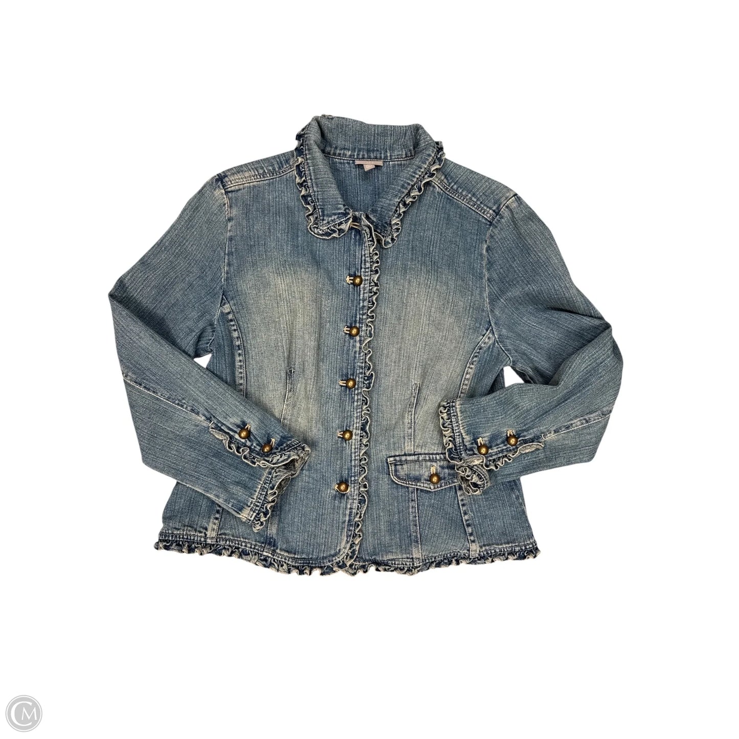 Jacket Denim By J. Jill In Blue Denim, Size: Mp