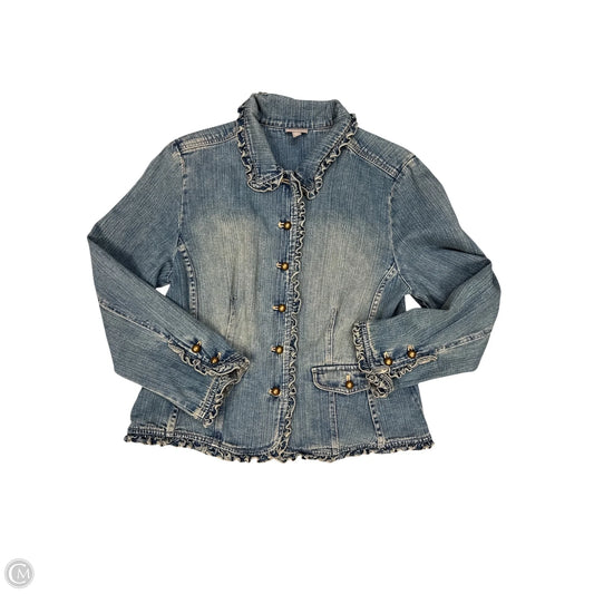 Jacket Denim By J. Jill In Blue Denim, Size: Mp