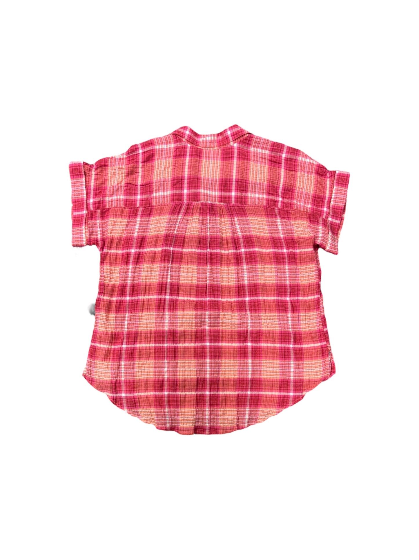 Plaid Pattern Blouse Short Sleeve Caslon, Size 2x