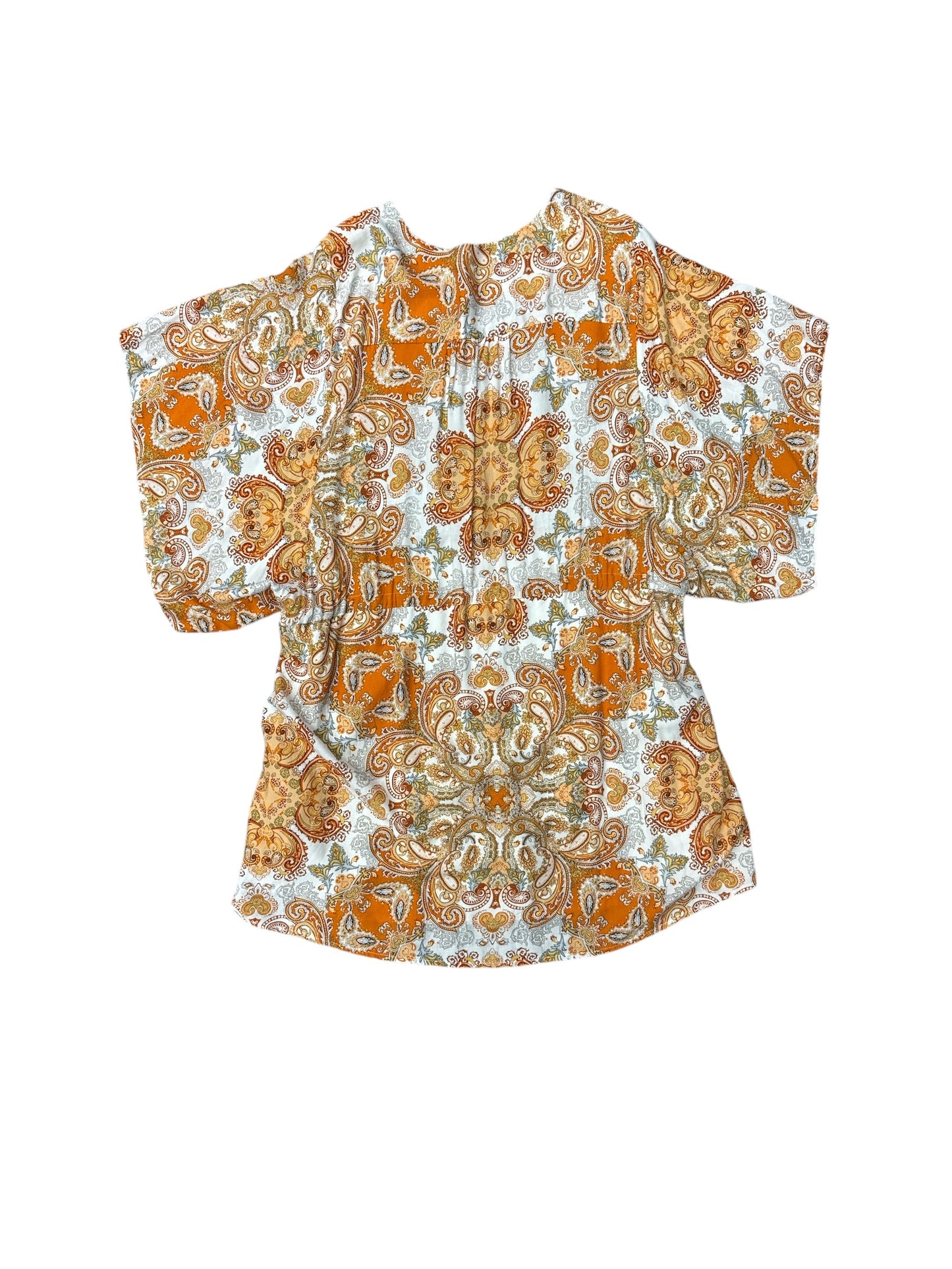 Tunic Short Sleeve By Clothes Mentor In Orange, Size: L