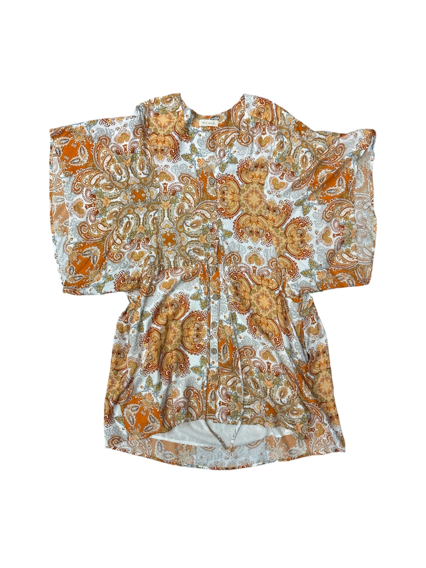 Tunic Short Sleeve By Clothes Mentor In Orange, Size: L