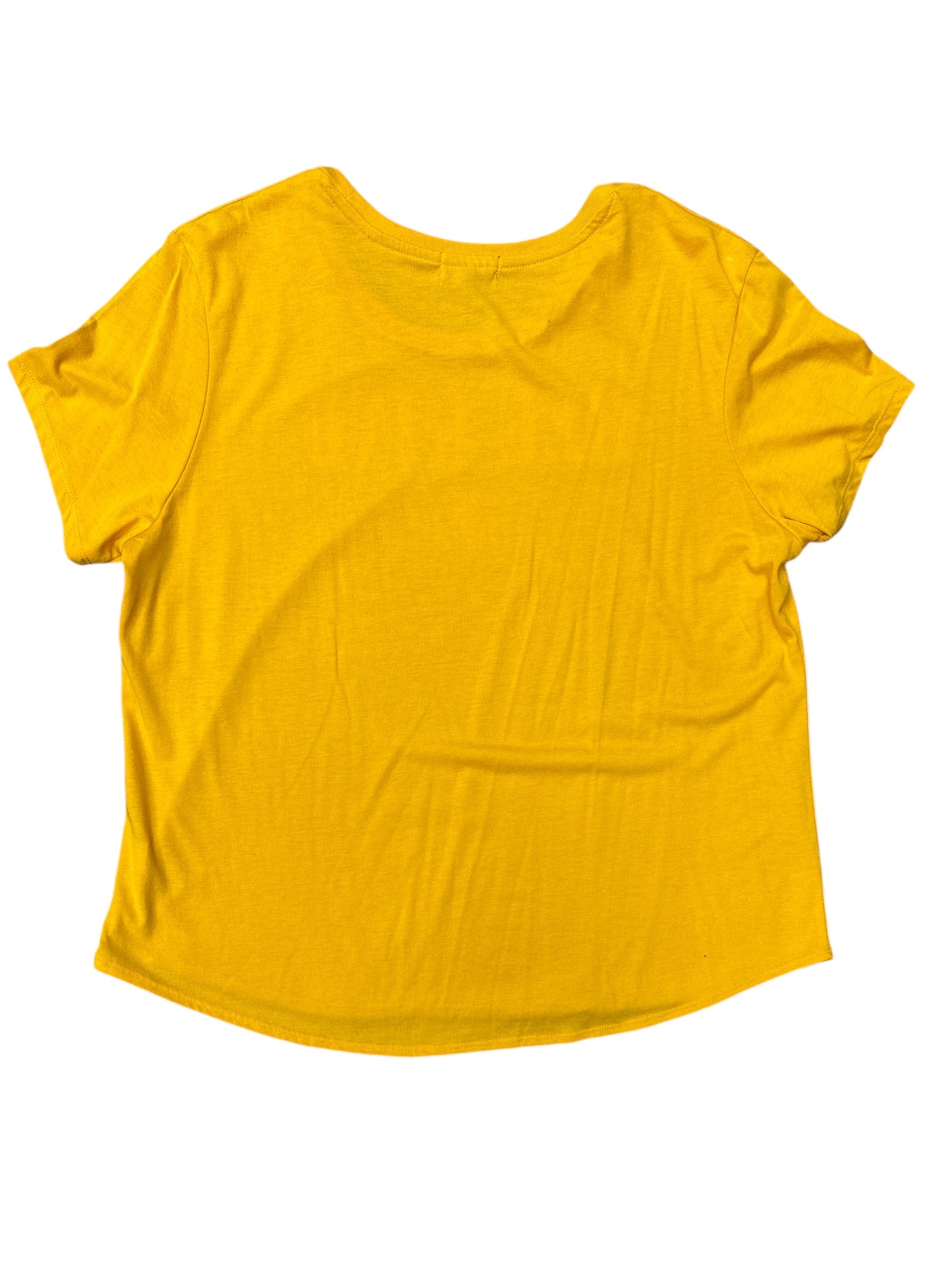 Top Short Sleeve By Clothes Mentor In Yellow, Size: 2x