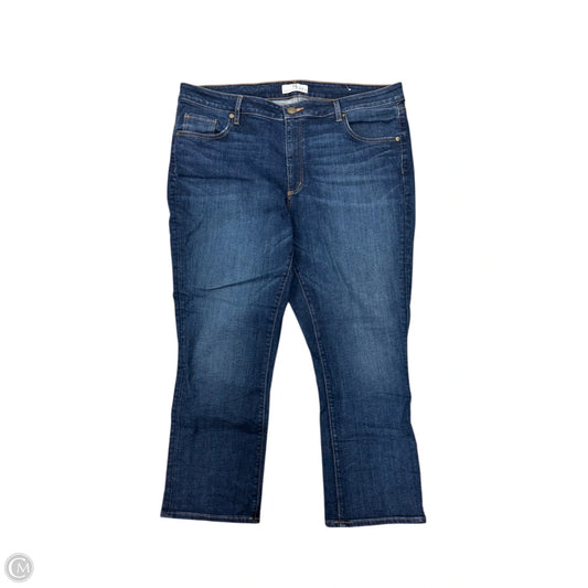 Jeans Straight By Loft In Blue Denim, Size: 12