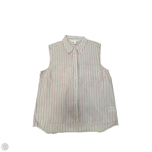Top Sleeveless By Clothes Mentor In Red & White, Size: L
