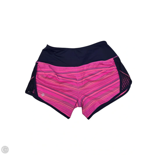 Athletic Shorts By Lululemon In Pink, Size: S
