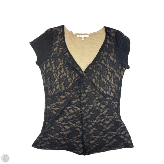 Top Short Sleeve By Cabi In Black, Size: M
