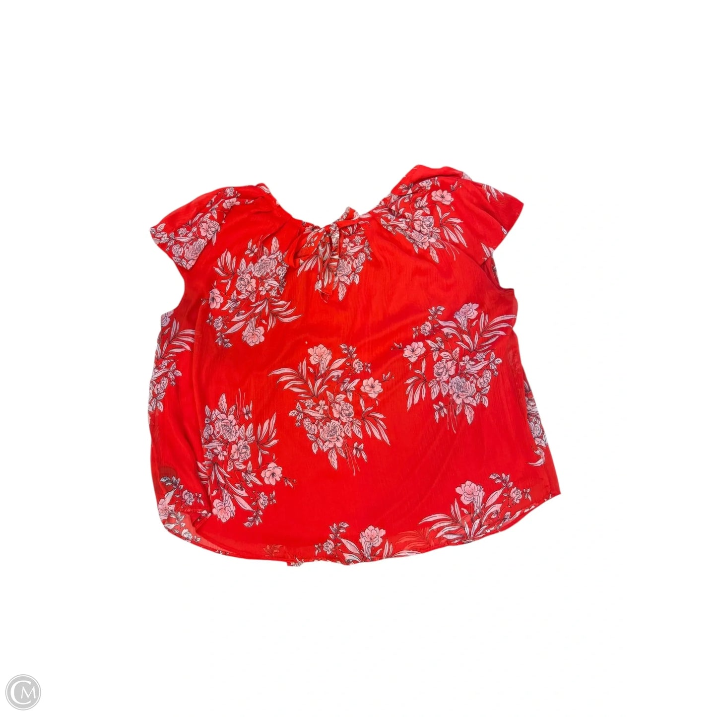 Top Short Sleeve By Cmc In Red, Size: 2x