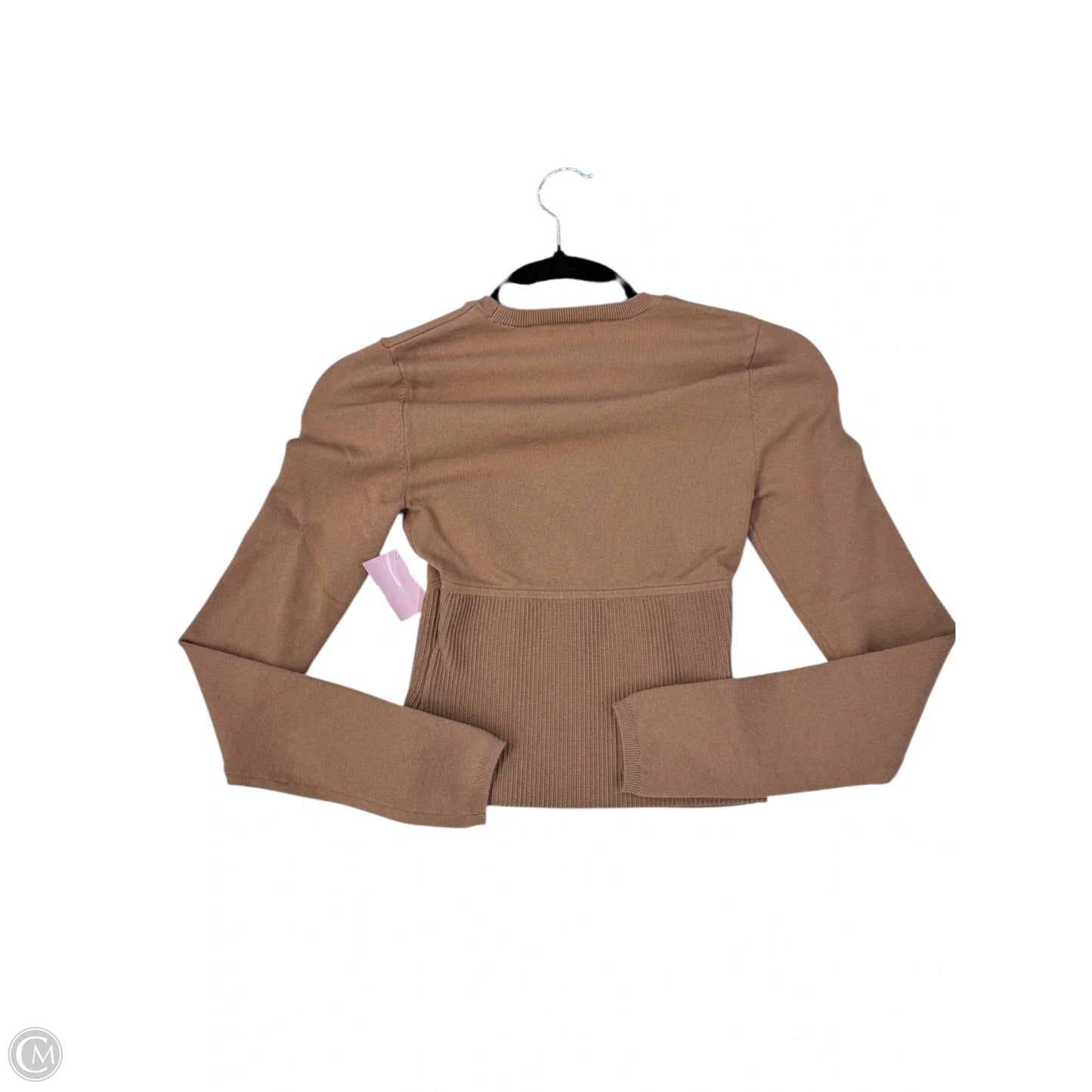 Top Long Sleeve By Babaton In Tan, Size: Xs
