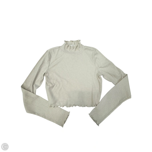 Top Long Sleeve By Double Zero In Tan, Size: M