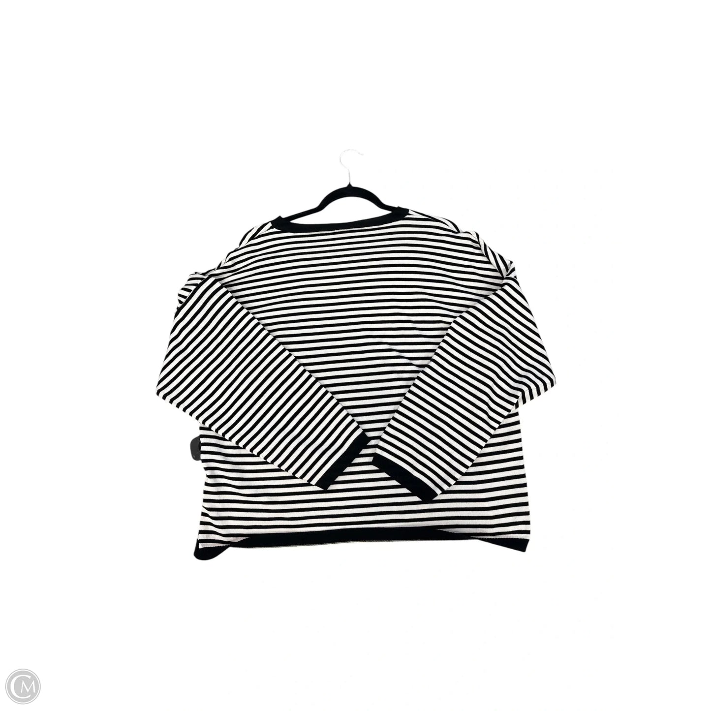 Top Long Sleeve By Clothes Mentor In Black & White, Size: Xl