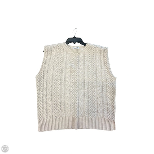 Vest Sweater By Evereve In Tan, Size: L