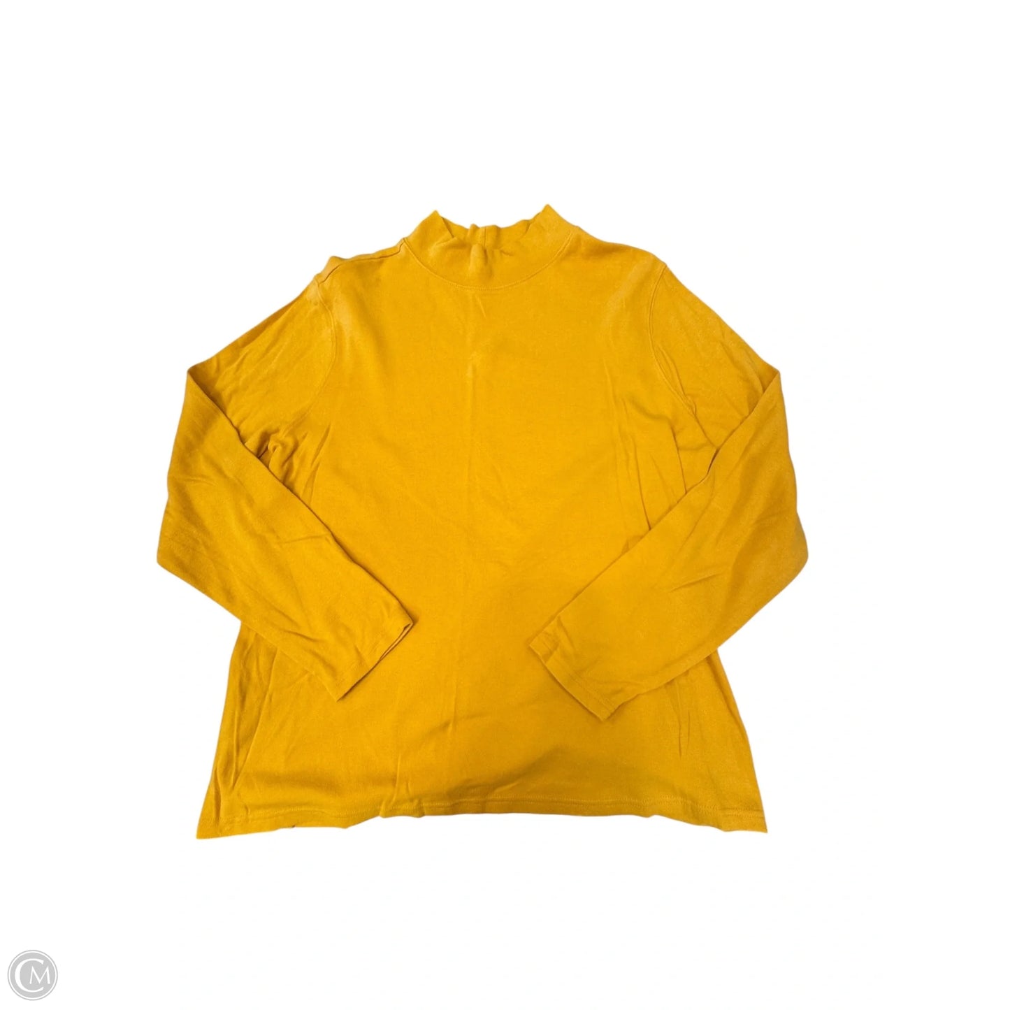 Top Long Sleeve By Studio Works In Yellow, Size: 1x
