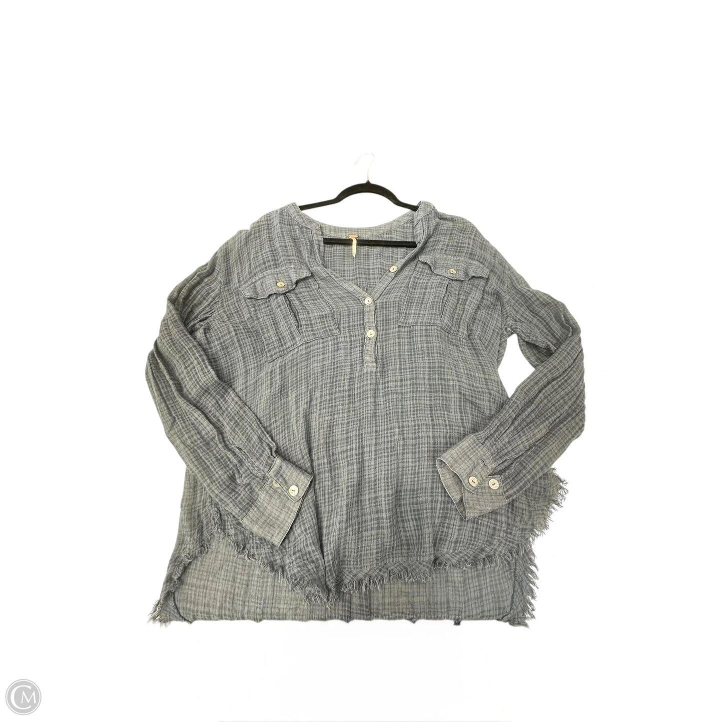 Top Long Sleeve By Free People In Blue, Size: M