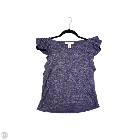 Top Short Sleeve By White House Black Market In Purple, Size: Xs