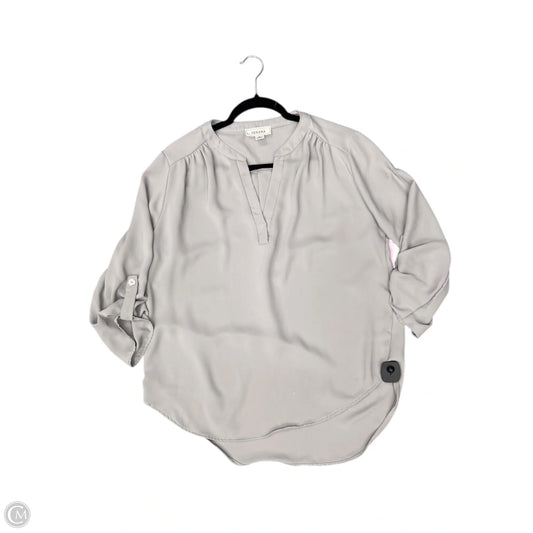 Top 3/4 Sleeve By Cmc In Grey, Size: L