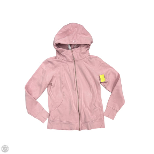 Athletic Jacket By Lululemon In Pink, Size: Xl