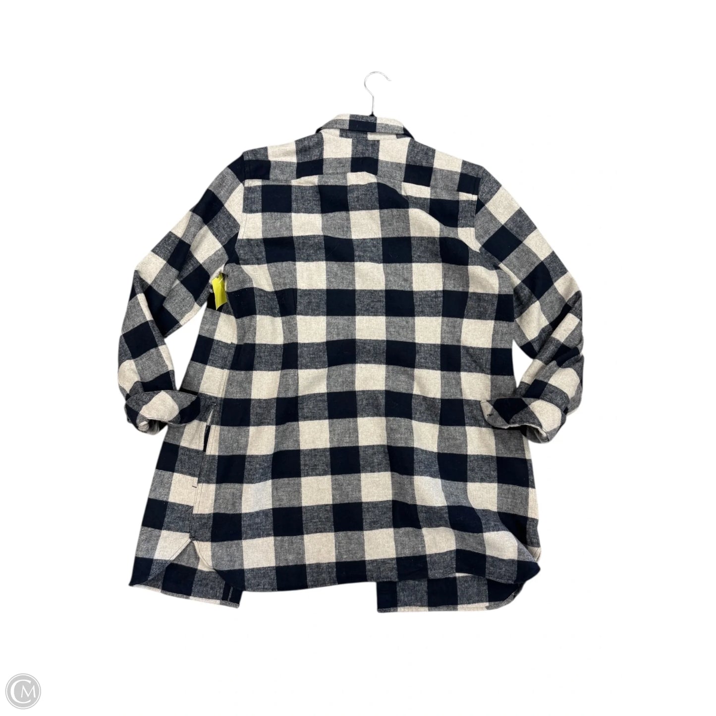 Jacket Shirt By L.l. Bean In Blue & Cream, Size: L
