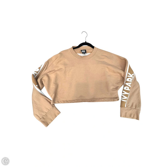 Sweatshirt Crewneck By Ivy Park In Tan, Size: S
