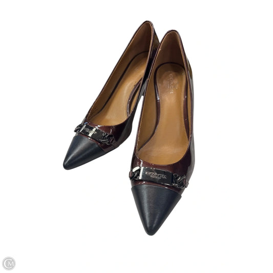 Shoes Designer By Coach In Maroon, Size: 8